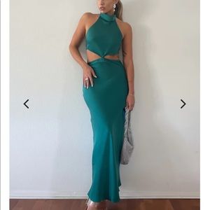 Starlight maxi dress in teal